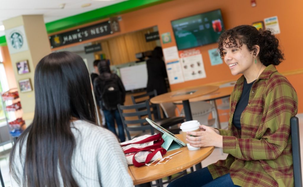 students having coffee